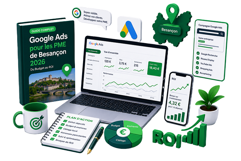 Guide Google Ads pour les PME de Besançon 2026 — Du Budget au ROI