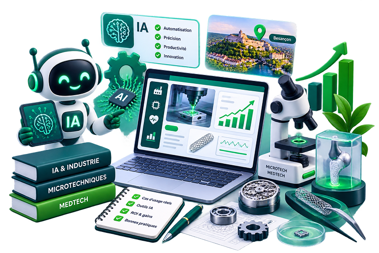 Guide IA pour l'Industrie Bisontine 2026 — Ce qui Fonctionne Vraiment en Microtechniques et Medtech